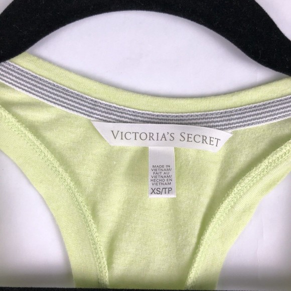 Victorias Secret Womens Racer Back Tank Top Size XS “Get In Line” - Picture 3 of 5